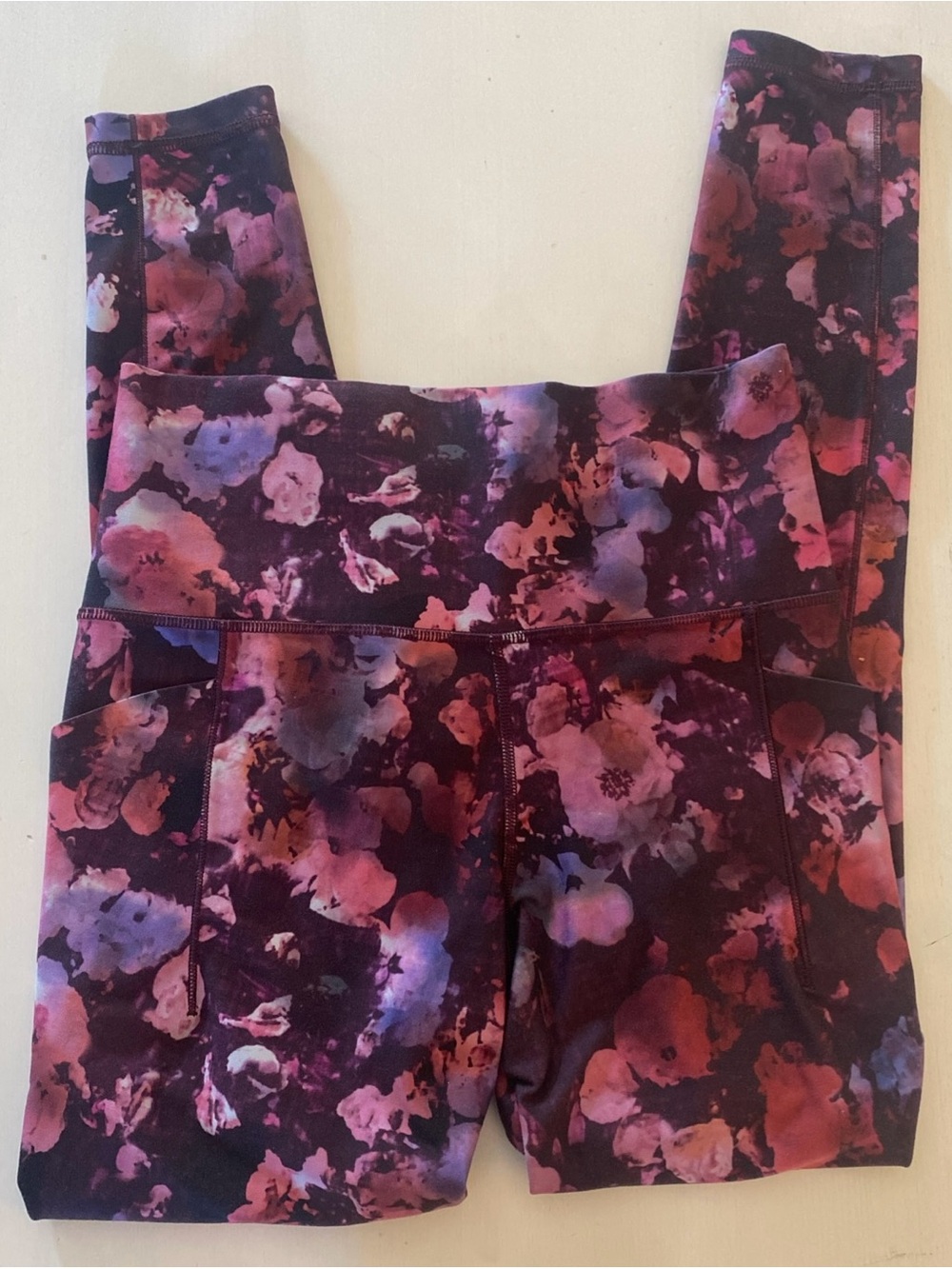 Athleta Girl All Day High Rise Pocket Leggings SP Floral Purple 95218